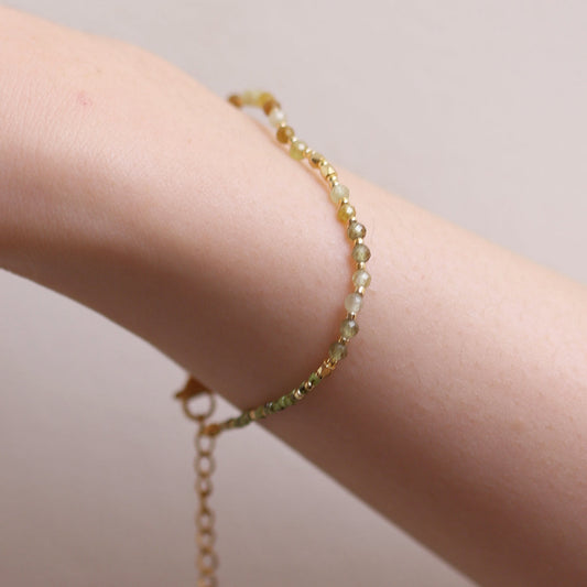 Peridot beaded bracelet